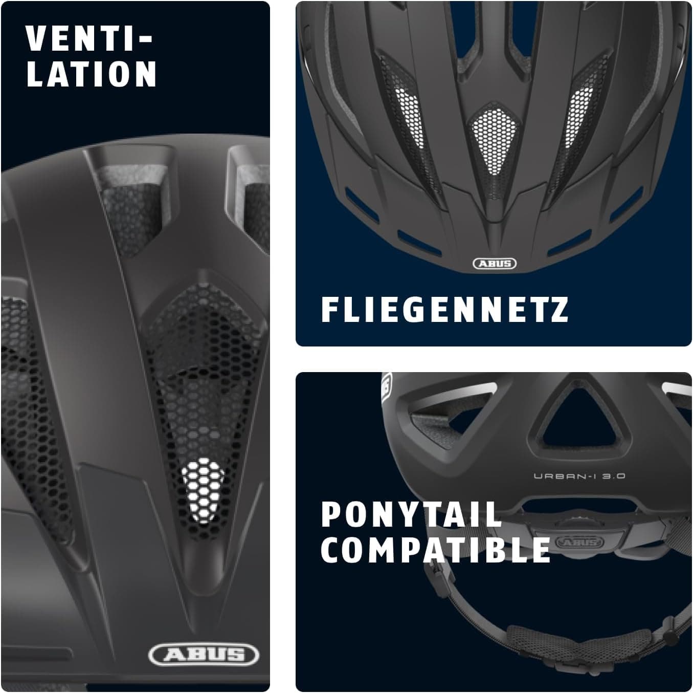 ABUS Urban-I 3.0 Fahrradhelm für Erwachsene Details Magnetverschluss Passform